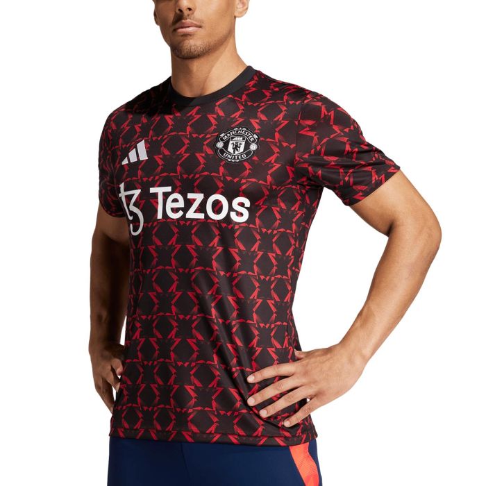ADIDAS MANCHESTER UNITED 2024/2025 PRESHIRT - BLACK/MUFC RED