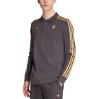 ADIDAS MANCHESTER UNITED TERRACE ICONS LONG SLEEVE POLO - UTILITY BLACK