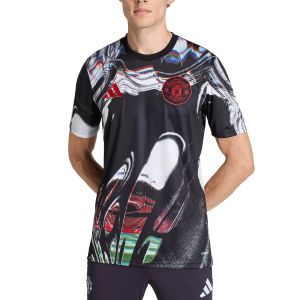 ADIDAS MANCHESTER UNITED 2025/2026 PRE SHIRT - BLACK/WHITE/MUFC RED