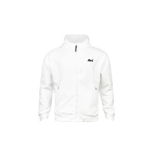 ARI KIDS TAG FULL ZIP HOODED JACKET - WHITE/WHITE/BLACK