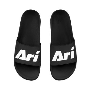 ARI SLIDE SANDALS - BLACK/WHITE