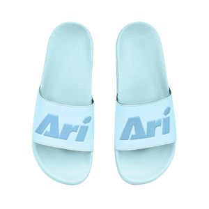 ARI SLIDE SANDALS - LIGHT BLUE/BABY BLUE