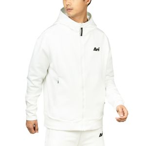 ARI TAG FULL ZIP HOODED JACKET - WHTE/WHITE/BLACK