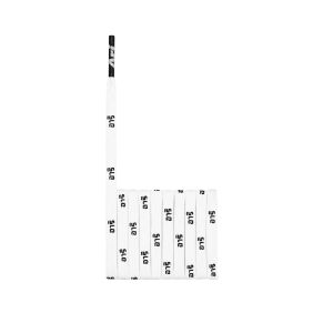 ARI THAI LETTERS SHOELACES - 5MM/115CM - WHITE/BLACK/WHITE