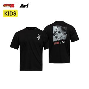 ARI X TSUBASA 2025 HYUGA KIDS REGULAR TEE - BLACK/WHITE/RED