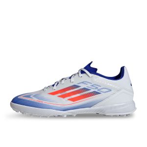 ADIDAS F50 LEAGUE TF - FTWR WHITE/SOLAR RED/LUCID BLUE