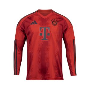 ADIDAS BAYERN MUNICH 2024/2025 HOME REPLICA LONG SLEEVE JERSEY - RED