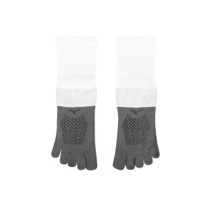 MIZUNO ZEROGLIDE SHORT SOCKS 5 TOES - WHITE