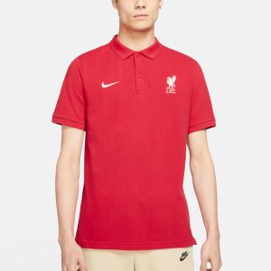 NIKE LIVERPOOL SHORT SLEEVE POLO - GYM RED/FOSSIL