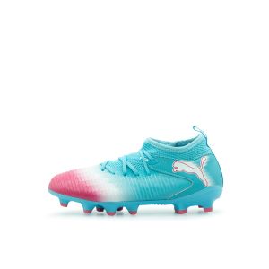 PUMA FUTURE 8 MATCH RE CHARGE FG/AG JR - HERO BLUE/PUMA WHITE/SUNSET PINK